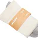 Wellow Knee High Compression Socks for Men & Women | 18-25 mmHg Made with Viscose from Bamboo | Nurses & Pregnancy Support | Relieves Swelling - Front Runner (X-Large, Egret - Solids)