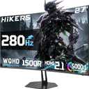 Hikers 27 Inch Curved Gaming Monitor 280Hz 240Hz 1ms 2K Gaming Monitor
