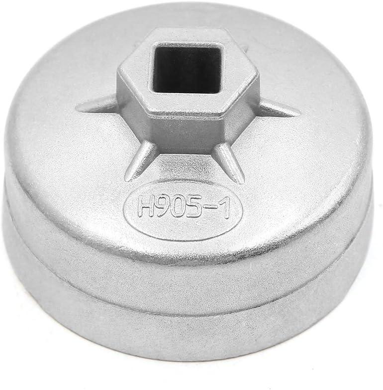 uxcell 14 Flutes 74mm Inner Dia Metal Oil Filter Wrench Cap Tool Remover for Car Truck