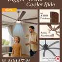 84" Oil Rubbed Bronze Smart Ceiling Fan with Light via WiFi Alexa Controls, Oil Rubbed Bronze/Walnut, 84 