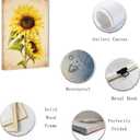 ZXHYWYM Sunflower Canvas Wall Art Vintage Sunflower Painting Prints Yellow Floral Picture Nature Landscape Home Decor Framed(2, (16.00" x 24.00"))