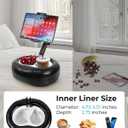 Tablet Pillow Stand with Storage Liner - Leatherette, Stable Support for 6.1-15.6 Inch Devices, Waterproof & Foldable for Sofa/Bed/Floor, Fit Thickness Case for iPad Pro/Air/Mini, Galaxy Tab