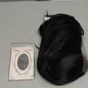 Natural Black Wig for Women  Side Part Layered Straight Wig with Lace Front, Realistic Hairline & Soft Yaki Fiber, Lightweight Natural Look - Natural Black, 14 Inch