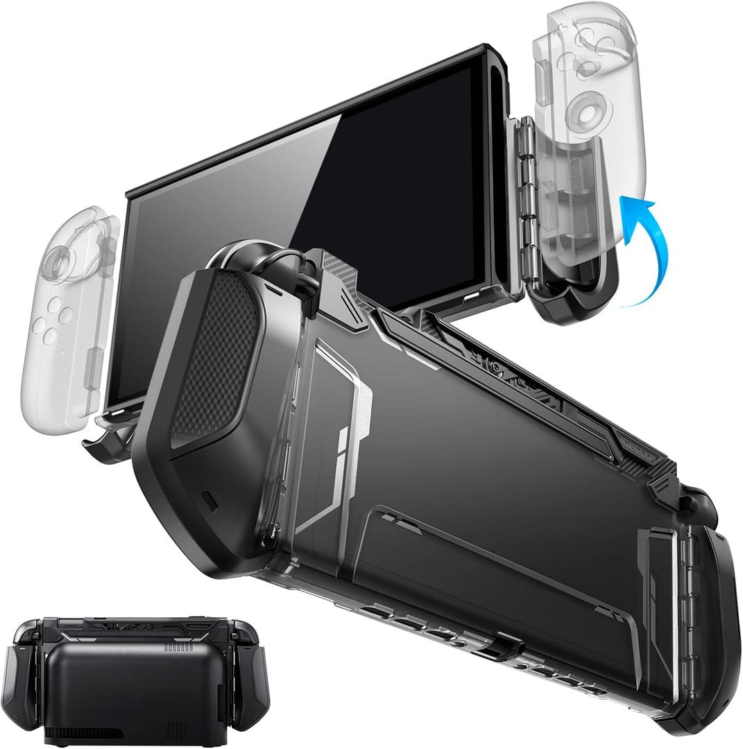 Mumba Dockable for Nintendo Switch 2 Case [2025 Blade Series] TPU Switch 2 Grip Protective Cover, Ergonomic Accessories for Console with QuickRelease Design for Switch 2 Joy Con Controllers (Black)