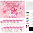 Preschool Learning Activities Workbook,Unicorn Tracing Books for Kids, Pre K Toddler Writing Practice Learning Resources, Montessori Handwriting Practice Educational Toys Gifts for Girls Age 3-6 yrs old 3 Pack