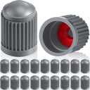 Outus 20 Pcs Tire Valve Stem Caps Car Tire Caps Plastic Universal Black Valve Stem Covers for Bike Bicycle Cars SUV Trucks Motorcycles (Grey)