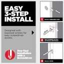 Kwikset 663 Single Sided Deadbolt Lock, Satin Chrome Round Interior Turnpiece Only, Unkeyed Front Entry Door Lock Set 1 Count 