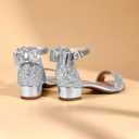 PANDANINJIA Girls Dress Shoes Toddler Kids Heels Sandals Ankle Strap Wedding Party Phoebe Flower Girl Shoes