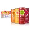 IZZE Sparkling Juice Beverage Blend, Sunset Variety Pack, Clementine, Peach, Cherry Lime, Pomegranate, No Sugar Added, 8.4 Fl Oz (Pack of 24) (EXP 08/04/26)