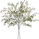 Ttranewsoo Artificial Greenery Stems, 43.3" Nandina Branches Tall Faux Plant Stems for Vase, Greenery Decor Stems Leaves Bunches for Shop Garden Office Home Dcor,2Pcs,Orange