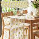 Moukeren 8 Pcs Tulle Table Runner 30 x 120 Inch Tulle Lace Cloth Rectangle Fruit Table Cover for Summer Birthday Baby Shower Wedding Party Home Kitchen Decor (Lemon)