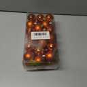 Hollyone 1.57" Orange Christmas Ornaments - 36 Pcs Mini Shatterproof Balls - Christmas Tree Decorations - Small Xmas Ornaments with Hanging Loop - Wedding, Holiday, Party, Home Decor