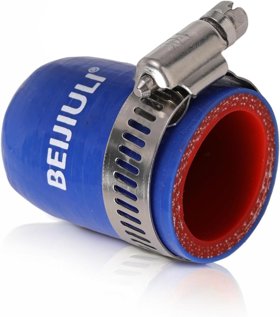 4-Ply Reinforced Silicone Hose Cap with Clamp,1-1/4"(32mm) ID Hose End Plug for Turbo Bypass Valve,Vacuum,Fix Leak,Throttle Body Port,Heater Core Plug,Coolant Heater Bypass Vacuum Water Port (Blue)