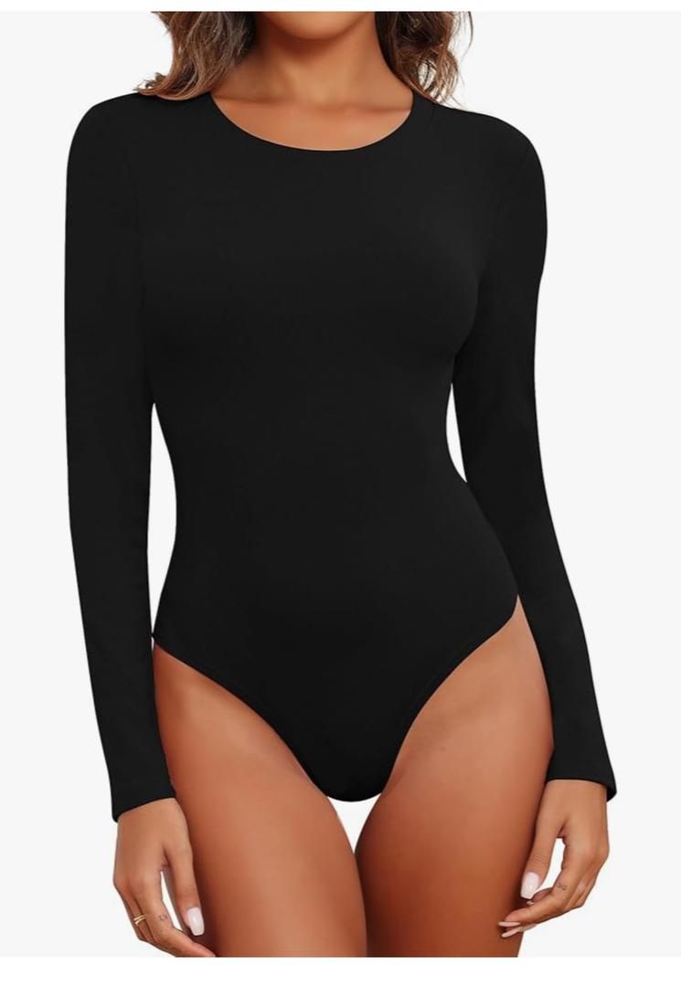 Womens Long Sleeve Bodysuit Round Neck Bodysuit Shirts for Women Crew Neck Body Suits Tops Fall Body Suit Pack S Womens Long Sleeve Bodysuit Round Neck Bodysuit Shirts for Women Crew Neck Body Suits Tops Fall Body Suit Pack S
