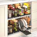 2 Pack Pull Out Cabinet Organizer for Cutting Board, Baking Sheet, Cookie Sheet, Sliding Rack for Bakeware & Trays, for Narrow Cabinet Space