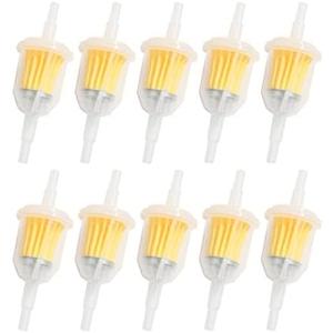 AOCISKA 10 Packs Gas Inline Fuel Filters,Universal Inline Gas Fuel Line, 1/4"x5/16" Gas Inline Fuel Filter Replacement for Cars Trucks Scooter Moped Go Kart Dirt Bikes Snowblower Motorcycle Lawnmower