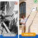 Telescoping Pole, 4-16 Ft with Joint Angle & Squeegee Adaptor, Aluminum Telescopic Paint Roller Extension Pole & Extendable Pole, Anti-Slip Foam Grip, Multi-Purpose Gutter Window Dust Cleaning Pole