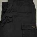 ZMPSIISA Women High Waisted Cargo Pants Wide Leg Casual Pants 6 Pockets Combat Military Trousers (Large, Black)