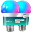 Linkind Smart Light Bulbs, 1100LM (75W Equivalent) Smart Bulb, Work with Alexa & Google Home, RGBTW Color Changing Bulbs Music Sync, 2.4GHz Wi-Fi & Bluetooth, LED Alexa Light Bulbs 11W, A19 E26, 2Pack
