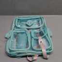 Clear Backpack for School,Heavy Duty PVC Transparent Bookbag for Girls Stadium Approved See Through Backpack (4-Turquoise)