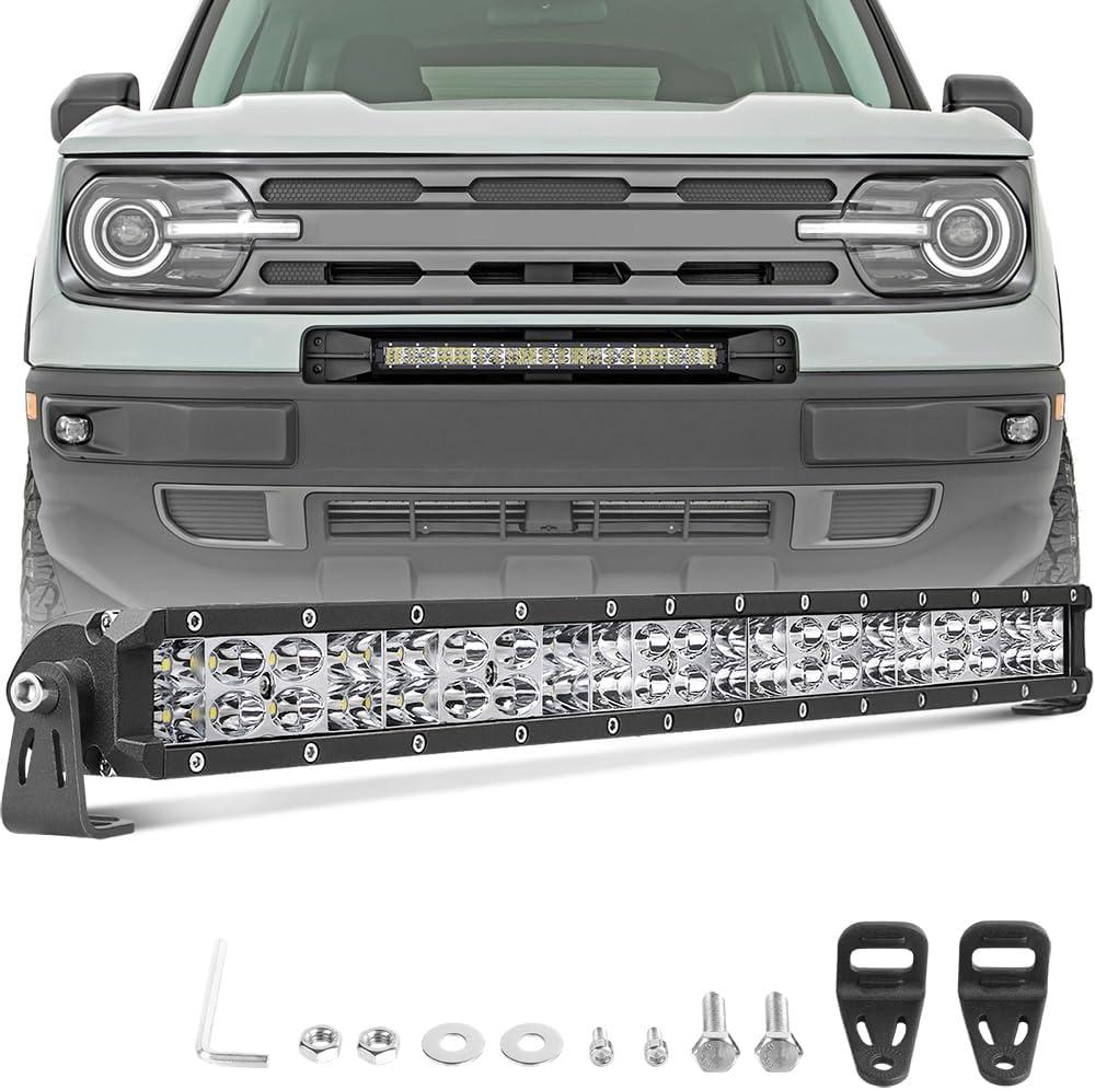 20 Inch Light Bar, LUMIMOTOR 20 Inch Slim LED Light Bar 20000LM Spot Flood Combo Beam Off Road Driving LED Fog Lights for Truck SUV UTV ATV Pickup Grille Bumper