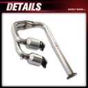 HIGHBRICK Left & Right Catalytic Converter Compatible with Ford F150 F-150 2011 2012 2013 2014 5.0L V8 Y Pipe 645251 (EPA Compliant)
