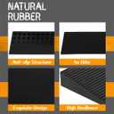 1.5'' Rise Threshold Ramp for Doorways, 2204 LBS Capacity Rubber Threshold Ramp, Non-Slip Driveway Curb Ramps Handicap Ramp for Wheelchair Scooter Stroller, Cuttable & Adjustable Size