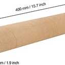 FUNSUEI 18 PCS 2 x 16 Inch Brown Kraft Mailing Tubes with Caps, Cardboard Mailing Tubes for Shipping, Storing, Mailing, Blueprints, Posters