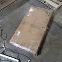 kepptory 48 Inch Large Dog Crate Furniture with 3 Storage Drawers, Wooden Pet Kennel with Removable Divider, Dog Kennel End Table TV Stand, Farmhouse Style Dog Crates with Sliding Barn Door (White)