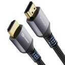 Stouchi HDMI Cable 8FT, 48Gbps Ultra High Speed HDMI Cables Braided 2.1 Cord, 8K60Hz 4K120Hz 144Hz eARC Dynamic HDR HDCP 2.2&2.3 HDR10+ Compatible for PS5, PS4, UHD TV and PC (Grey)