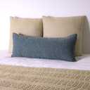 14x36 Boucle Lumbar Pillow Cover, Dusty Blue Woven Texture Neutral Long Pillow Cover Breathable Cushion Case for Couch Sofa Bed Living Room Home Decor (Cover Only)