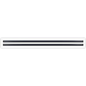 36" Linear Slot Diffuser - (2 Slot) Double Slot - White Decorative Aluminum Air Vent - Heating and Cooling Modern AC Vent Cover for Ceiling, Walls & Floors - Texas Buildmart