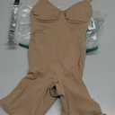 SHAPERX Women's Shapewear Tummy Control Bodysuit with Removable Pads Seamless Sculpting Mid Thigh Body Shaper,SZ5468SiennaXS