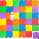 Non-Toxic Extra-Thick 36 Piece Children Play & Exercise Mat - Comfortable Cushiony Foam Floor Puzzle Mat, 6 Vibrant Colors for Kids & Toddlers, 6x6'