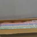 Pinkunn 12 Pcs 14'' Large Divided Plates Unbreakable Wheat Straw Lunch Trays 6 Compartments Cafeteria Trays Microwave Dishwasher Safe Food Separator Plates (Beige, Blue, Green, Pink)