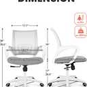 NEO CHAIR Office Desk Computer Chair Ergonomic Mesh Gaming Cushion Seat with Comfy Lumbar Mid Back Support Adjustable Height Swivel Rolling Wheels for Home Task (Grey)