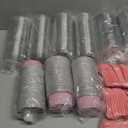 Hushee 600 Pcs Aluminum Foil Baking Cups with Lids and Spoons 5oz Disposable Ramekins Dessert Muffin Creme Brulee Cupcake Liners Containers for Wedding Birthday Christmas Party(Round,Pink)