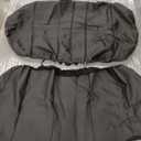 Three Piece Car Seat Cover Leather Black 30"x48" , Rear Row