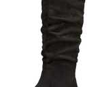 DREAM PAIRS Women's Knee High Pull On Fall Weather Winter Boots (8, Black)