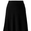 BTFBM Women Two Piece Skirt Set Summer 2025 Casual Vacation Crew Neck Short Sleeve Cropped Top Elastic Waist Midi Skirts (Large, Black)