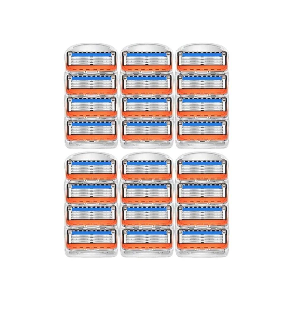 Manual Razor For Men Five Layers Blades Men Shaving Stainless Steel Blades, Compatible For Fusion5(16 pcs blade)