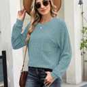 Motarto Lightweight Sweaters for Women Tunic Ribbed Tops Pull Over Casual Long Sleeve Shirts Plus Size Top for Daily Wear (X-Large)