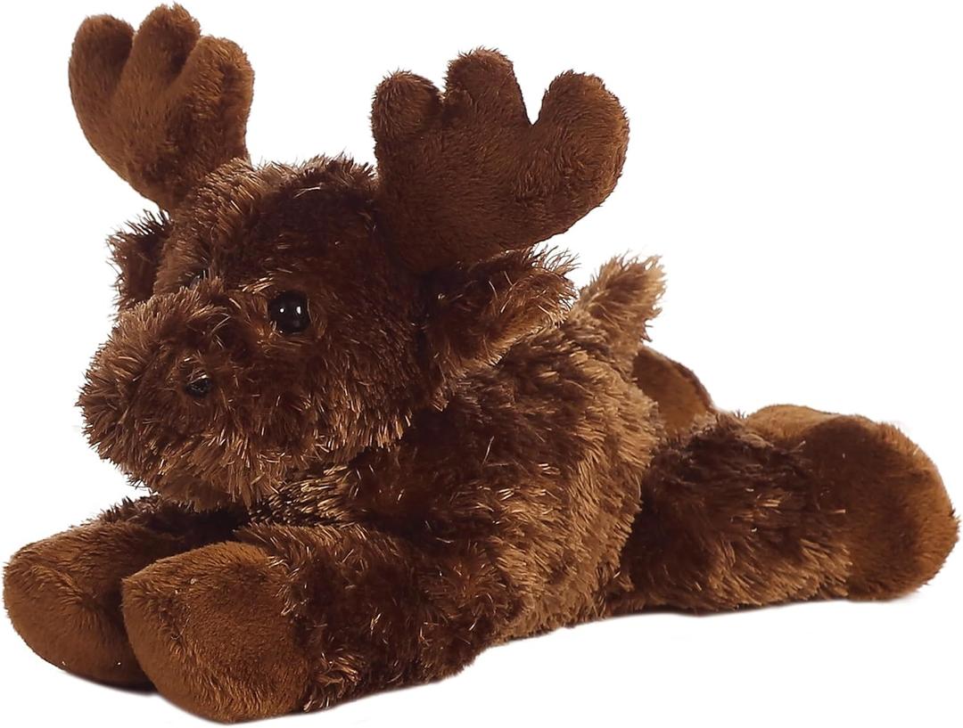 Aurora Adorable Mini Flopsie Maxamoose Stuffed Animal - Playful Ease - Timeless Companions - Brown 8 Inches