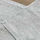 Artoid Mode Grey Rustic Cotton Linen Table Runner, Seasonal Embroidered Hollow Kitchen Dining Table Decoration for Home Party Decor 13x108 Inch