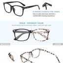 livho High Tech Blue Light Glasses - Advanced 99% Blue Light Blocking Computer Glasses - Anti Eyestrain & UV Glare Protection (*B2 Matte Black+leopard)