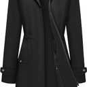 Bloggerlove Rain Jacket for Women Waterproof with Hood Trech Coat for Women Lightweight Raincoats Long Windbreaker (X-Large)