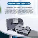 JOJOME TZE-231 Compatible Label Tape Replacement for Brother TZe-231 TZ-231 Laminated P Touch Label Maker Tape, Black on White, for PT-D200 PT-D210 PTH100 PT-D400, 0.47" x 26.2'(12mm x 8m), 5 Packs