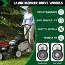 CheeMuii 4 Pack Lawn Mower Wheels Kit 2 Rear Wheels Replace for 42710-VE2-M02ZE and 2 Front Wheels Replace for 44710-VL0-L02ZB Compatible with Honda Lawn Mower HRR216 HRS216 HRT216 etc, 8 inch-Rear & Front-4PCS