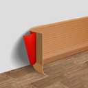 Vinyl Wall Base Baseboard Molding Trim 4" Flexible Self Adhesive Rubber Wall Base Moulding Trim Peel and Stick Design, 4 Inch x 200 Feet, Yellow Wood