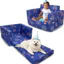 Kids Couch, 2-in-1 Toddler Sofa Fold Out, Soft Toddler Chair for Boys and Girls, Convertible Sofa to Lounger- Ideal for Napping, Reading, and Playing